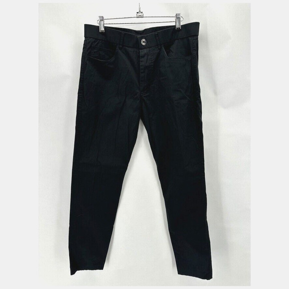 Greyson Wolf Amagansett 5-Pocket Chino Pants Size 32 x 29 Black Stretch Preppy - Picture 12 of 12